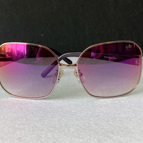 Gold Rim “Chili Hot” Sunnies in Fuchsia NWOTs - Picture 3 of 6